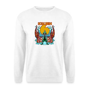 Kinder 6.Geburtstag ich bin 6 Jahre Junge Pirat - Unisex Pullover - Weiß - Vorne