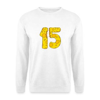 15 years old cheese - 15th birthday gift - Unisex Sweatshirt - white - Front