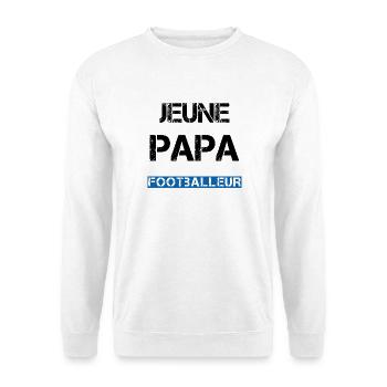 Jeune Papa Footballeur - Sweat-shirt Unisexe - blanc - Devant