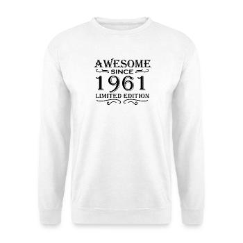 1961 - Né en 1961 - Sweat-shirt Unisexe - blanc - Devant