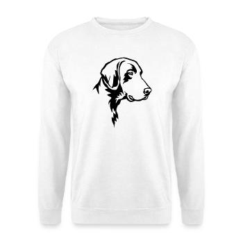German Shorthair head - Unisex Sweatshirt - white - Front