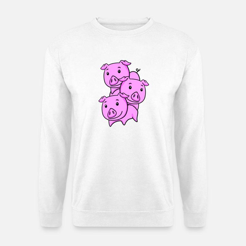 Cute pigs - Unisex Sweatshirt - white