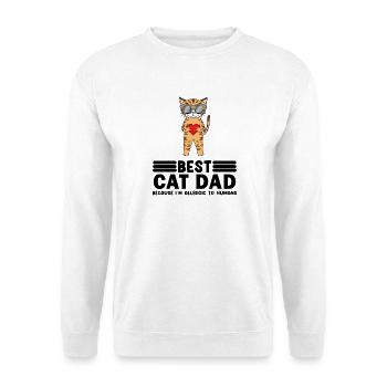Cat Papa Father Cats Pet Owner Gift - Unisex Sweatshirt - white - Front