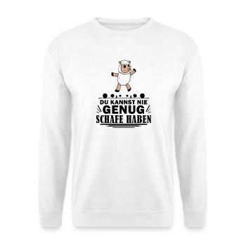 Schafe Schaf Schafzüchter Geschenk - Unisex Pullover - Weiß - Vorne