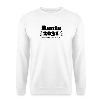 Rente 2031 Ruhestand Rentner Renteneintritt - Unisex Pullover - Weiß - Vorne