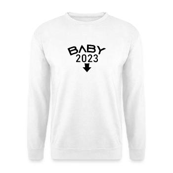 Grossesse 2023 - Cadeau de grossesse - Sweat-shirt Unisexe - blanc - Devant