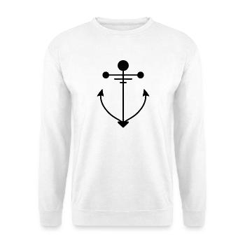 Ancre Noir - Sweat-shirt Unisexe - blanc - Devant