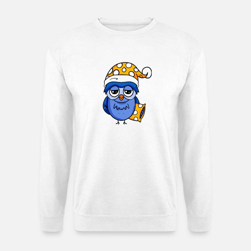 Sleepy owl - Unisex Sweatshirt - white