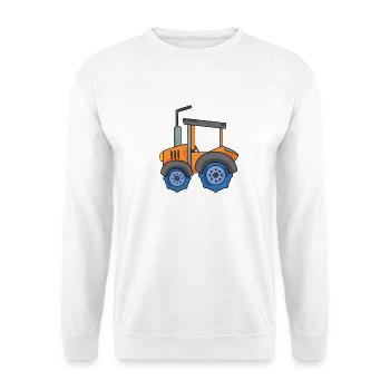Landmaschine Traktor Bauernhof Fahrzeuge - Unisex Pullover - Weiß - Vorne