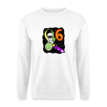 Garçon 6 ans - J’ai 6 ans - 6ème anniversaire - Sweat-shirt Unisexe - blanc - Devant