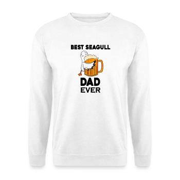 Papa Papa Mer du Nord Meilleur papa Mouette - Sweat-shirt Unisexe - blanc - Devant