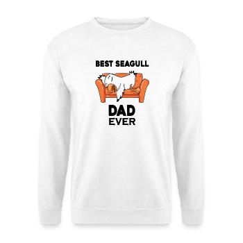 Papa Papa Mer du Nord Meilleur papa Mouette - Sweat-shirt Unisexe - blanc - Devant