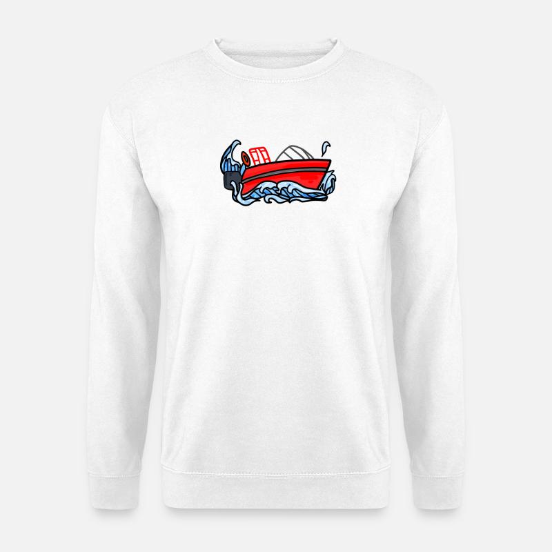 Fire Boat - Unisex Sweatshirt - white