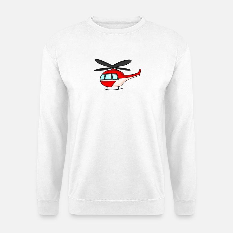 Firefighting aircraft Fire brigade helicopter - Unisex Sweatshirt - white