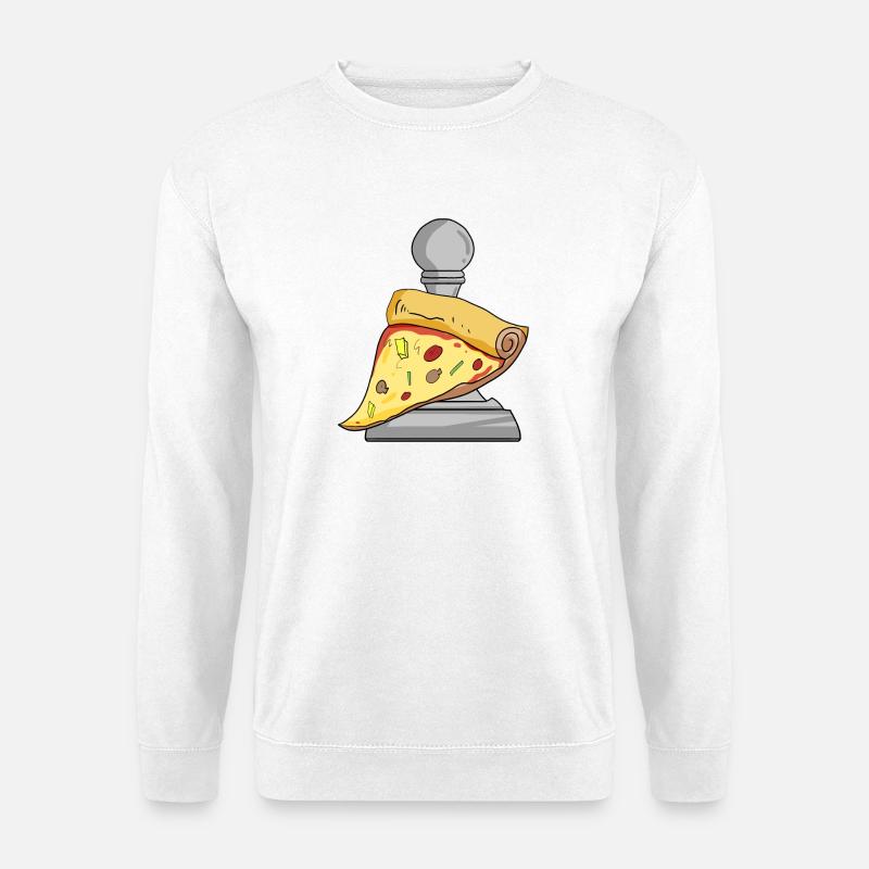 Chess and Pizza - Unisex Sweatshirt - white