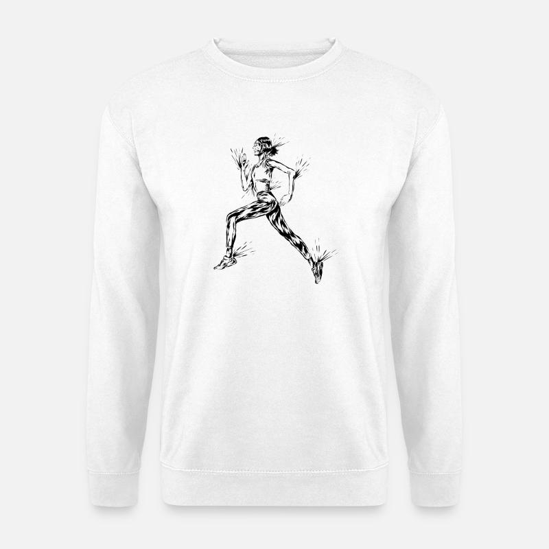 Marathon runner - Unisex Sweatshirt - white
