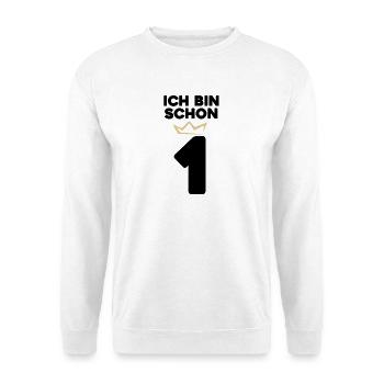 1 Geburtstag - 1 Jahre mit Krone - Unisex Pullover - Weiß - Vorne