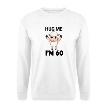 60 ans - 60 ans - câlin - Sweat-shirt Unisexe - blanc - Devant