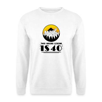Wandern 40. Geburtstag Wanderer 40 Jahre alt - Unisex Pullover - Weiß - Vorne