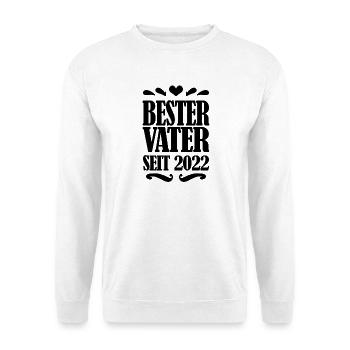 Bester Vater seit 2022 - Unisex Pullover - Weiß - Vorne