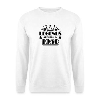 1950 - Jahrgang 1950 - Unisex Pullover - Weiß - Vorne