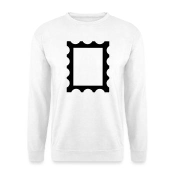 Cadre de contour de tampon - Sweat-shirt Unisexe - blanc - Devant