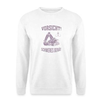 Bagger Baggerfahrer Baugeräteführer Schweres Gerät - Unisex Pullover - Weiß - Vorne