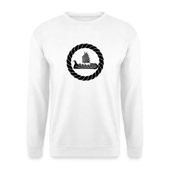 Symbole du navire viking Liberté en mer et sur terre - Sweat-shirt Unisexe - blanc - Devant