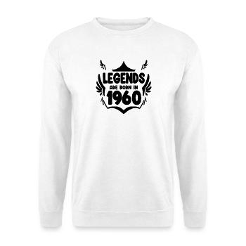 1960 - born 1960 - Unisex Sweatshirt - white - Front