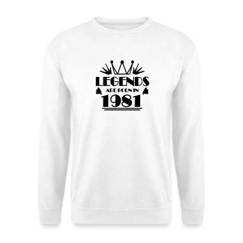 1981 - Né en 1981 - Sweat-shirt Unisexe - blanc - Devant