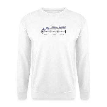 Music Literacy Matters - Unisex Pullover - Weiß - Vorne