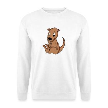 Grossesse familiale - Kangourou avec bébé - Sweat-shirt Unisexe - blanc - Devant