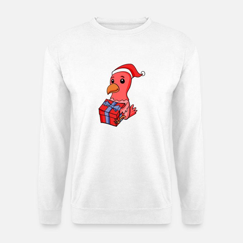 Weihnachten Huhn Baby mit Geschenk - Unisex Pullover - Weiß
