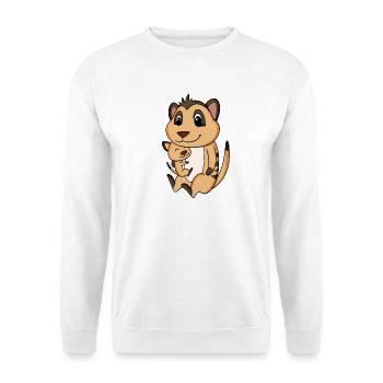 Grossesse familiale - suricate avec bébé - Sweat-shirt Unisexe - blanc - Devant
