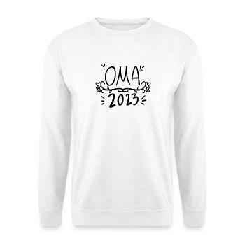 Oma 2023 - Werdende Oma 2023 - Unisex Pullover - Weiß - Vorne