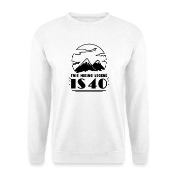 Wandern 40. Geburtstag Wanderer 40 Jahre alt - Unisex Pullover - Weiß - Vorne