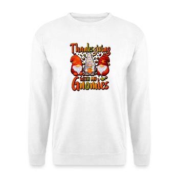 Thanksgiving With My Gnomies Funny Autumn Gnomes - Unisex Sweatshirt - white - Front