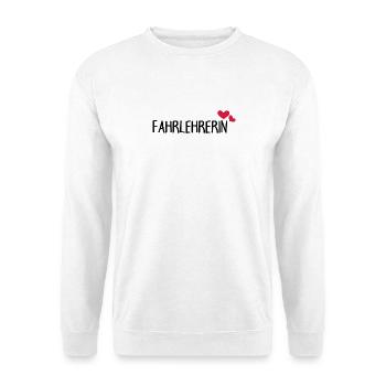 Fahrlehrerin Herz - Unisex Pullover - Weiß - Vorne
