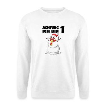1.Geburtstag 1 Jahre alt Schneemann Geschenk - Unisex Pullover - Weiß - Vorne