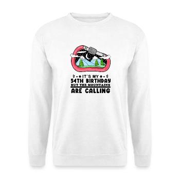 Hiking 54th birthday Hiker 54 years old - Unisex Sweatshirt - white - Front