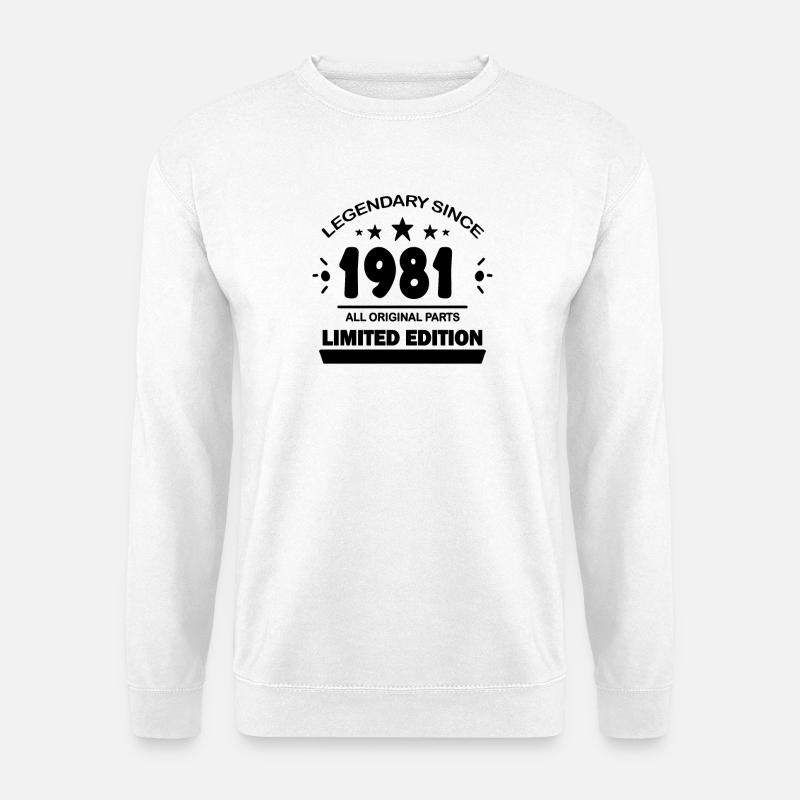 Baujahr 1981 - Jahrgang 1981 - Unisex Pullover - Weiß