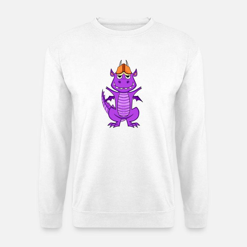 Bücher Drache Drachen - Unisex Pullover - Weiß