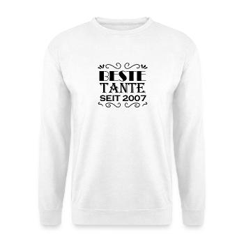 Beste Tante seit 2007 - Unisex Pullover - Weiß - Vorne