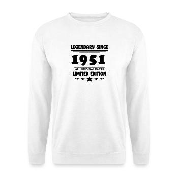 1951 - Jahrgang 1951 - Baujahr 1951 - Unisex Pullover - Weiß - Vorne