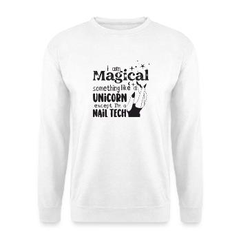 Je suis un peu une technicienne ongulaire magique - Sweat-shirt Unisexe - blanc - Devant