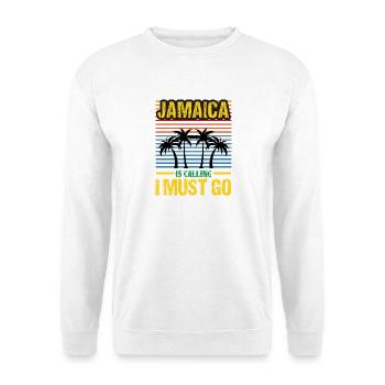 Jamaica Retro Palmenstrand - Unisex Pullover - Weiß - Vorne