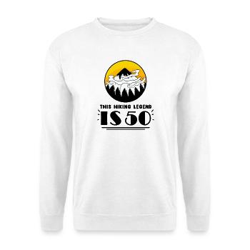 Berg Wandern 50. Geburtstag Wanderer 50 Jahre alt - Unisex Pullover - Weiß - Vorne
