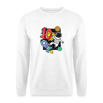 10e anniversaire - 10 ans Jeune astronaute - Sweat-shirt Unisexe - blanc - Devant