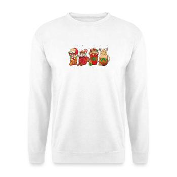 Tasse Heiße Schokolade Pfefferminz-mokka - Unisex Pullover - Weiß - Vorne