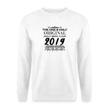 2019 - Année de construction 2019 - Millésime 2019 - Sweat-shirt Unisexe - blanc - Devant
